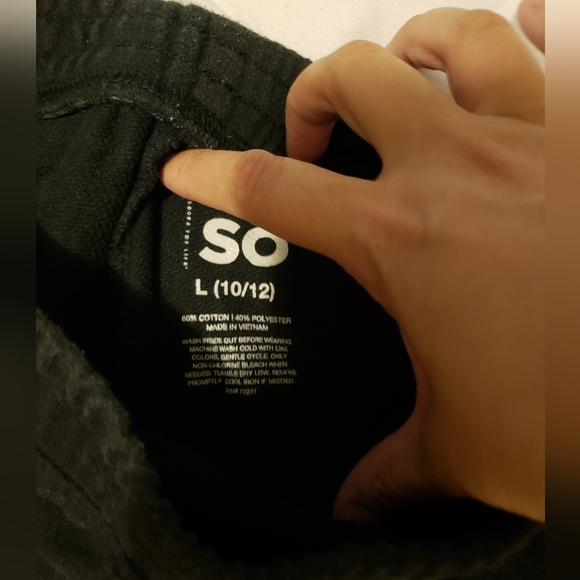SO Black Jogger Shorts - Picture 2 of 3